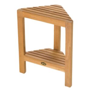 Teak corner footrest fiji 15in (37 cm) w