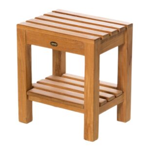 Teak shower bench coach 16in (40 cm) wit