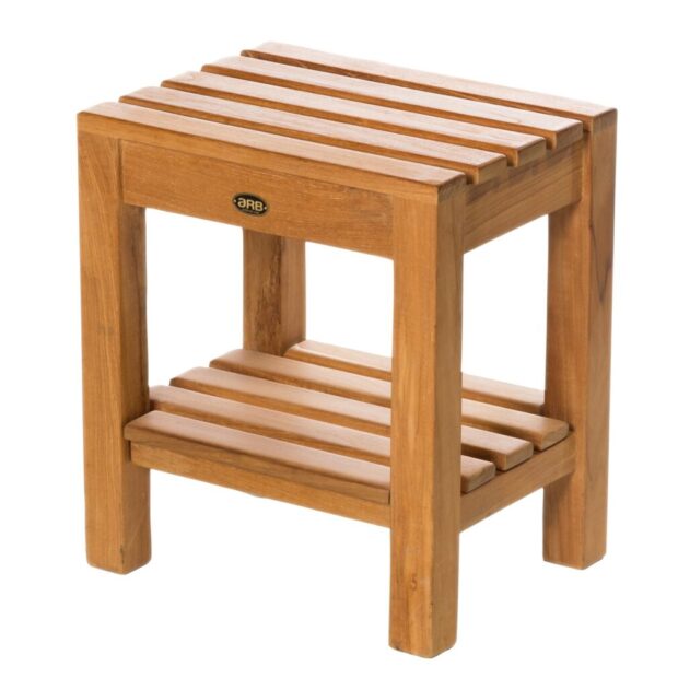 Teak shower bench coach 16in (40 cm) wit