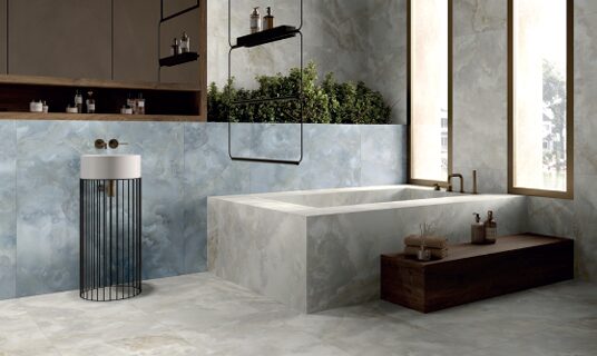 24 x 24 onyx bleu tuile italien en porcelaine