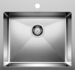 Quatrus R15 22" Single Bowl Dual Mount Stainless Steel Kitchen Sink (402614)