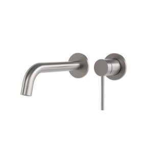 AQUABRASS XPRESS Umix 2-piece wallmount lavatory faucet (brushed nickel) Rough-in not included