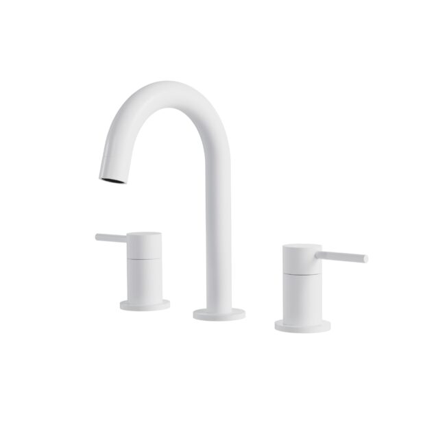 AQUABRASS XPRESS Umix widespread lavatory faucet (white)