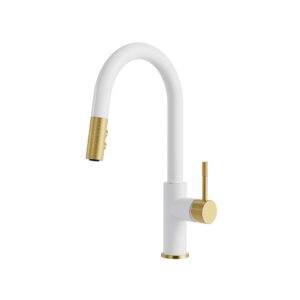 Umix Pull-down Kitchen Faucet (White)