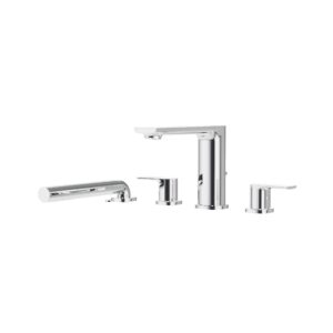 AQUABRASS XPRESS TMR plus 4-piece deckmount tub filler (chrome)