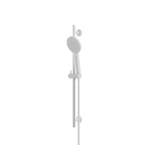 Complete round shower rail (white)