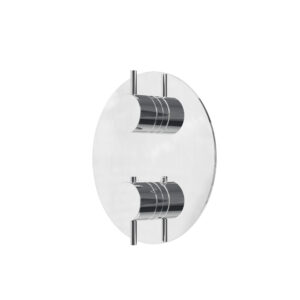 Round shower trim 3-way shared (chrome)