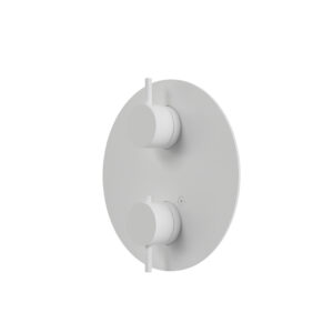 Round shower trim 2-way shared (white)