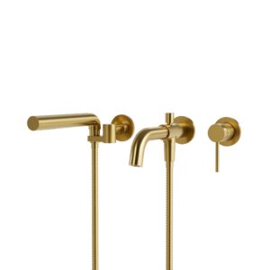 AQUABRASS XPRESS Umix 3-piece wallmount tub filler (sunset) Rough-in not included