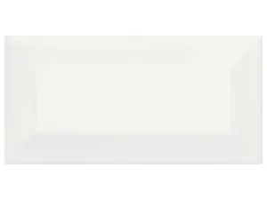 3 x 6 blanche biseautée brillante tuile