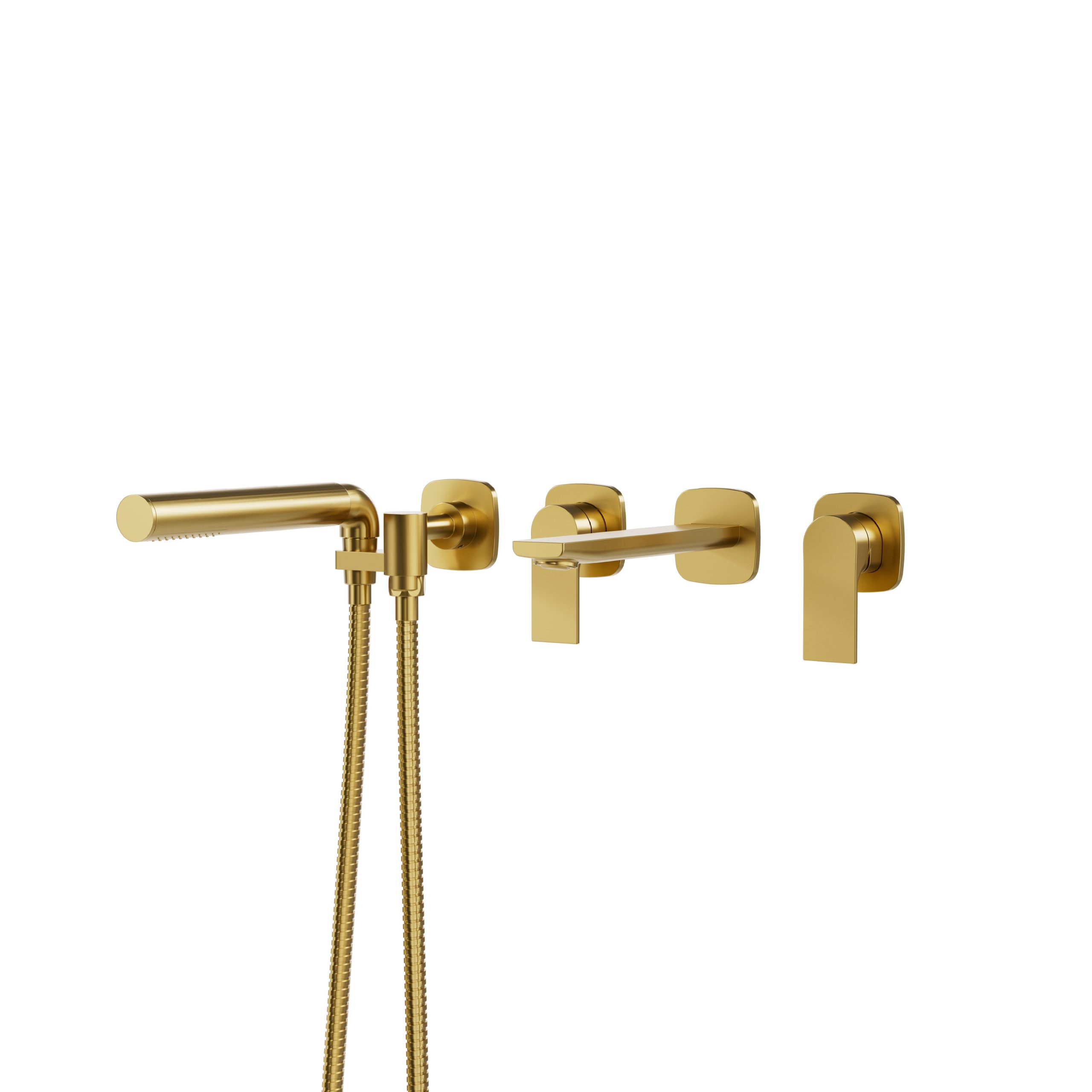 AQUABRASS XPRESS TMR Plus robinet de bain mural avec douchette (sunset) Brut de valve non-inclus
