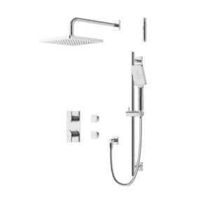 Kit de garniture de douche thermostatique à 2 voies partagées (chrome), VALVE NON INCLUSE