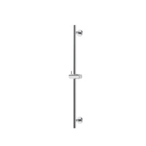 Round shower rail with round flanges (chrome)