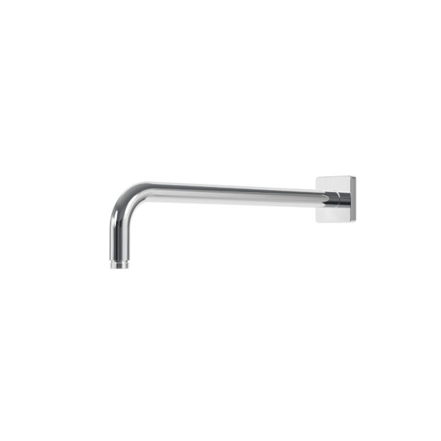 15” Wall shower arm with square flange (chrome)