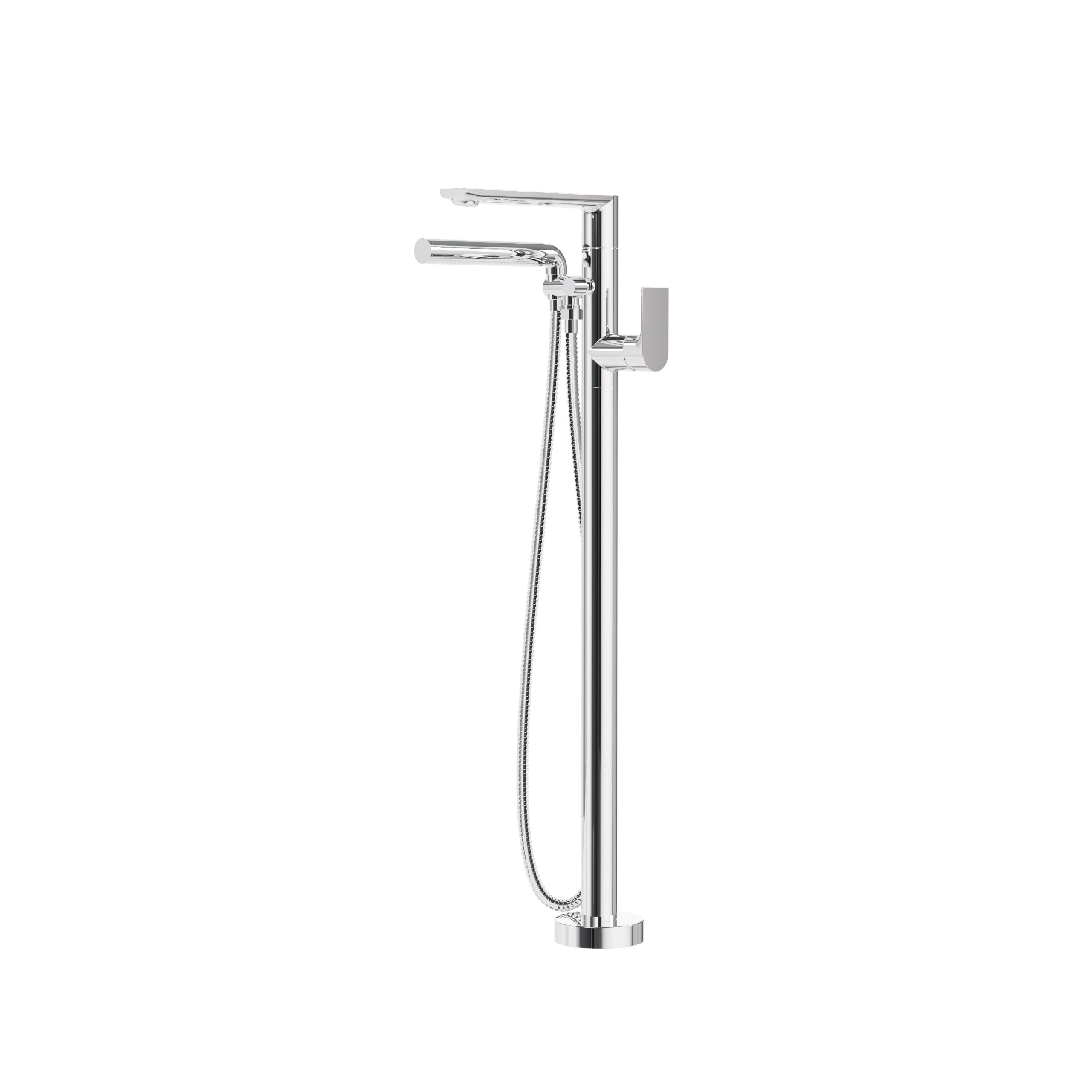 TMR plus robinet de bain au sol avec douchette (chrome)
