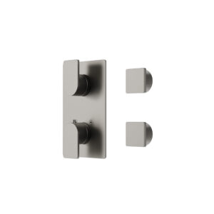 Square shower trim 2-way shared (brushed nickel)