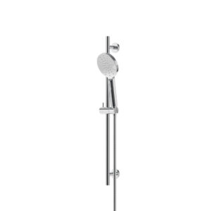 Complete round shower rail (chrome)