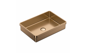 Semi-recessed washbasin 20" - Sanaga lll -brushed copper