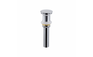 Drain de lavabo à bouton poussoir sans renvoie- Chrome