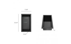 ODASS Shower niche - Aso II (Matte Black) 13 1/4" x 7 3/8" x 4"