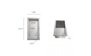 ODASS Shower niche - Aso I (Brushed Nickel) 13 1/4" x 7 3/8" x 4"