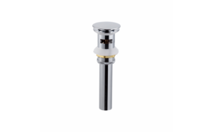 Lavatory pop-up drain with overflow - chrome