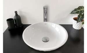 Round vessel sink 16 - without overflow