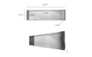 ODASS Shower niche - Arta I (Brushed Nickel) 49 1/2" x 13 1/4" x 4"