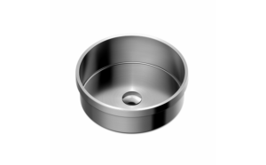 Semi-recessed washbasin 15" - Koura l -brushed