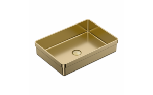Semi-recessed washbasin 20" - Sanaga ll -brushed gold