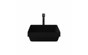 Semi-recessed Washbasin 15 3/4" - Leman ll Matte black