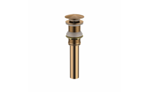 Drain de lavabo à bouton poussoir sans renvoi - cuivre brossé - Nano Tech