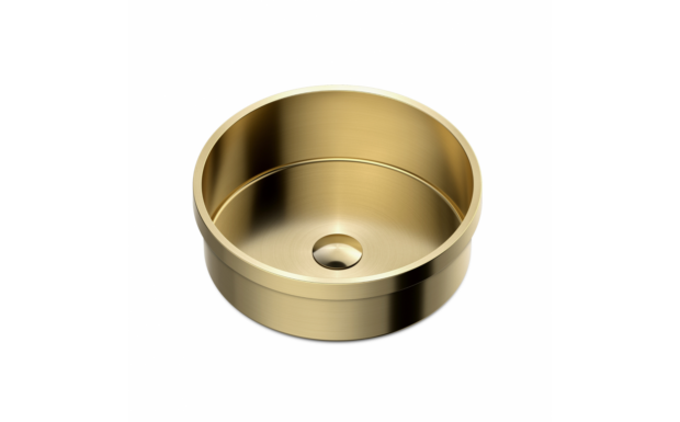 Semi-recessed washbasin 15" - Koura ll -brushed gold