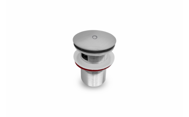 Drain and overflow plate - nickel brush