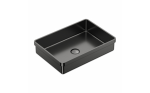 Semi-recessed washbasin 20" - Sanaga lV -Brushed gunmetal