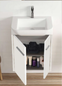 AKTUELL VECO 55 21" KIT VANITY/BASIN/MIRROR INCLUDED GLOSSY WHITE