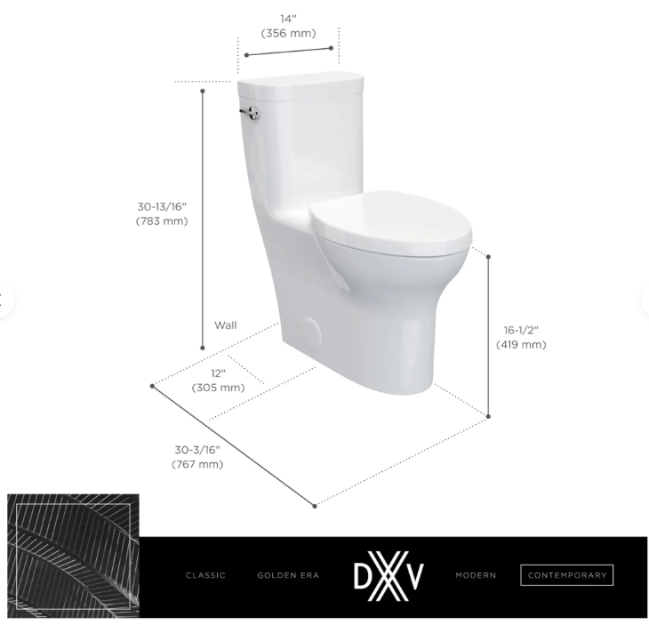 Y★ DXV Equility® One-Piece Chair Height Elongated Toilet with Seat