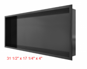 ODASS Shower niche - Mino II (Black Mat) 31 1/2" x 17 1/4" x 4"