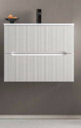 STONETOUCH RUNWAY WALL MOUNTED VANITY 24" WHITE MAT (VANITY TOP NOT INCLUDED)