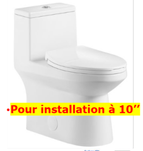 AKTUELL LOTUS for 10 inches installation, One-piece dual flush Toilet with siphonic action. (4 – 6 Lpf)