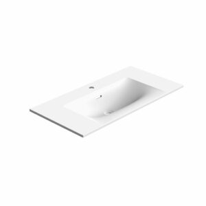 STONETOUCH NEVE 36" WHITE MATTE MINERALSOLID VANITY TOP – 1 HOLE ( FOR 36" RUNWAY & DEVILLE VANITY )