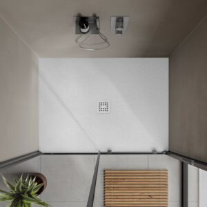 STONETOUCH 48″X36″ WATERPROOF™ ALCOVE SHOWER BASE IN WHITE MATTE