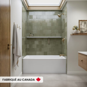 NEPTUNE Clermont 3060 IFS AFR Acrylic Alcove Right-Hand Drain Bathtub in White