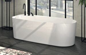 ZITTA TIERSO 67 Baignoire autoportante 66 15/16" x 31 3/4" x 23 5/8" blanc lustré