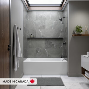 NEPTUNE Pia 3260 IFS AFR Acrylic Alcove Right-Hand Drain Bathtub in White