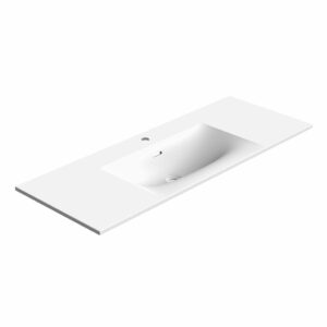 STONETOUCH NEVE 48” WHITE MATTE MINERALSOLID VANITY TOP – 1 HOLE ( FOR 48" RUNWAY & DEVILLE VANITY )