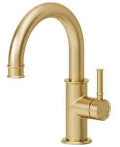 TENZO Alyss Single hole lavatory faucet Brushed Gold, Drain Not Included