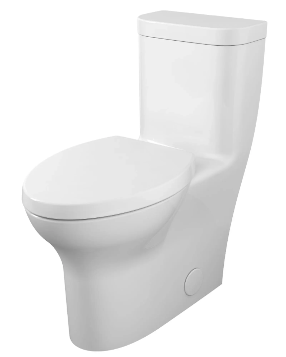 DXV Equility® Toilette monopièce à cuvette allongée à hauteur de chaise avec siège avec chasse à gauche
