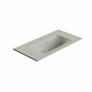 STONETOUCH NEVE 36″ GRIS MAT PLAN-LAVABO EN MINERALSOLID – 1 TROU ( POUR VANITÉ 36″ RUNWAY & DEVILLE )