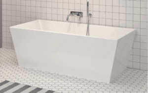 ZITTA Alya 63 Baignoire autoportante 62 3/4" x 31 3/8" x 23 1/2" blanc lustré